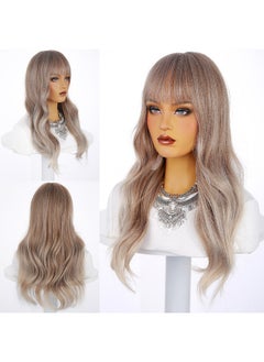 NIBEMINENT Rose Net Synthetic Curly Wig with Bangs  - Image 2
