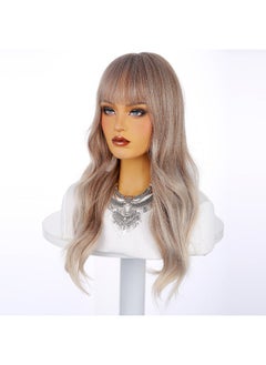 NIBEMINENT Rose Net Synthetic Curly Wig with Bangs  - Image 1
