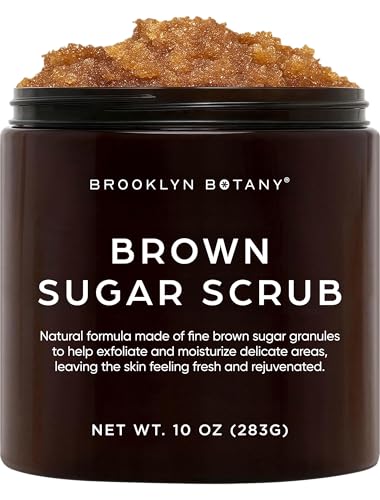 Brooklyn Botany Brown Sugar Body Scrub - Moisturizing and Exfoliating Body, Face, Hand, Foot Scrub - Fights Acne, Fine Lines & Wrinkles, Great Gifts For Women & Men - 10 oz - Image 1