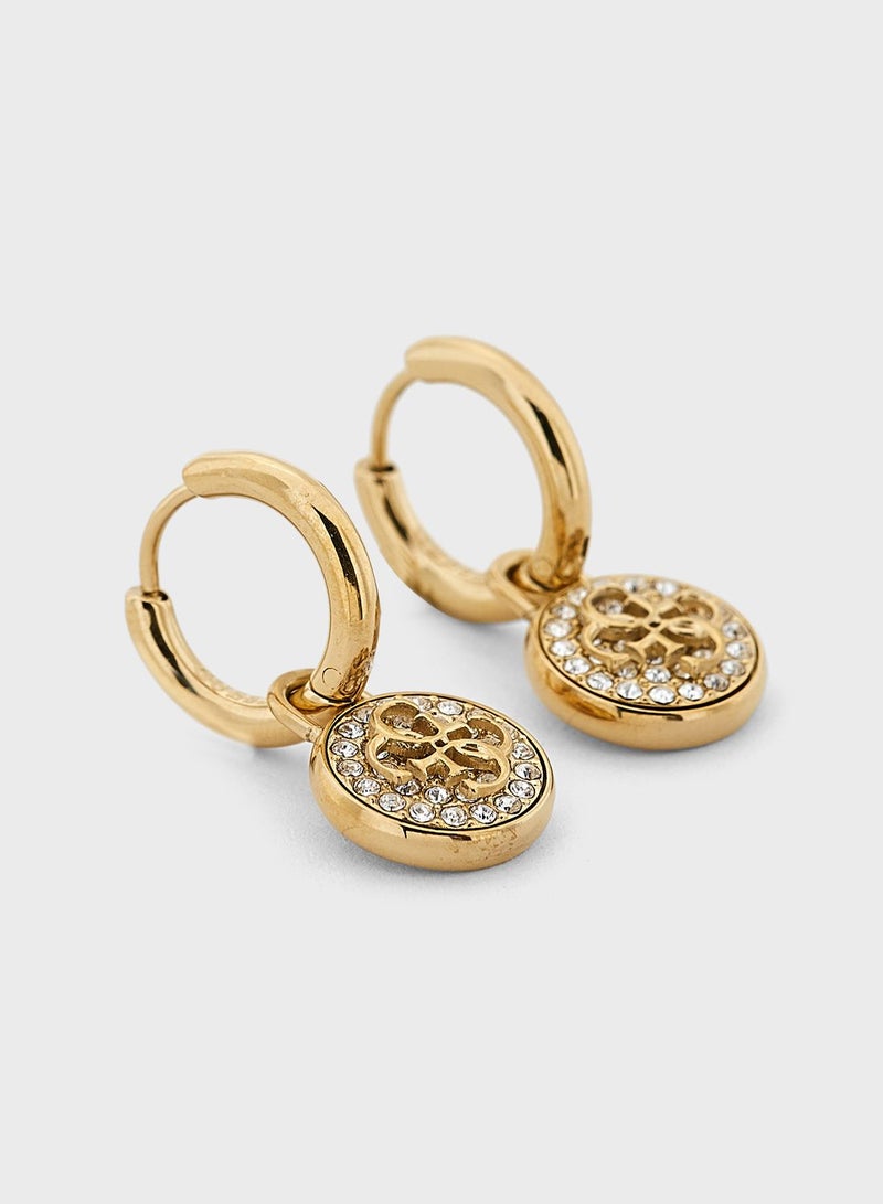 GUESS 4G Huggies Earrings  - Image 2