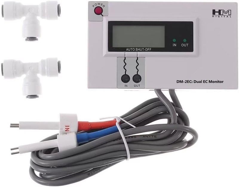 DM-2EC-25A Testing Electrical Conductivity Inline Dual EC Monitor Meter for Water
