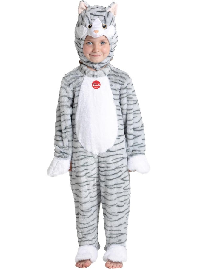 Ciao زي قطة مرخص من ترودي للأطفال من 6-12 شهر – بدلة قطة فاخرة مع سوتيان وقبعة | زي حيوانات غير محدد الجنس | زي قطة لطيف للهالوين، الحفلات والصور - Image 1