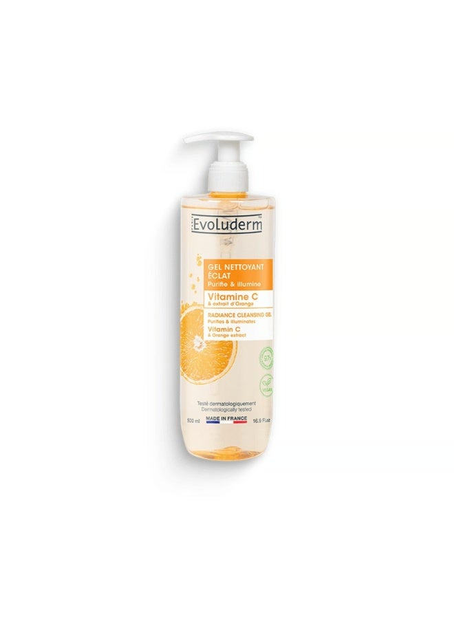 Evoluderm Vitamin C Radiance Cleansing Gel 500ml - Image 1