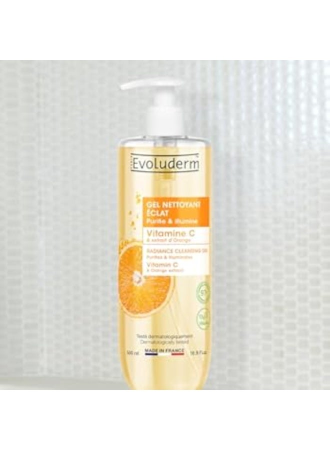 Evoluderm Vitamin C Radiance Cleansing Gel 500ml - Image 2