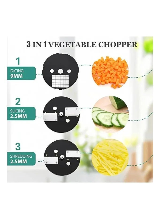 DENX Electric Vegetable Cutter and Food Chopper, Multifunction Vegetable Slicer, Fruit Cutter, Salad Maker, Electric Food Processor for Kitchen, One-Touch Operation - Image 5