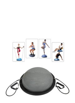 Fitness Yoga Half Ball Balance Trainer with Resistance Bands – Stability Dome for Home Gym, Core Strength, Balance, Pilates & Physical Therapy Workouts  - Image 1