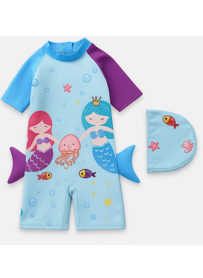Y&D Children'S Swimsuit Girl Baby One Piece Surfing Suit Baby Swimming Pool Girl Swimsuit  - Image 1