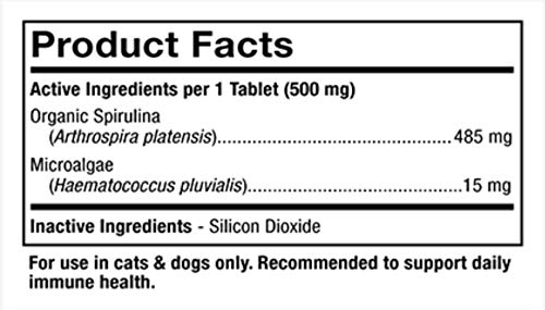 Dr. Mercola, SpiruGreen, for Cats and Dogs (180 Tablets), with Organic Spirulina and Microalgae,Organic Spirulina, Non GMO, Soy Free, Gluten Free - Image 3