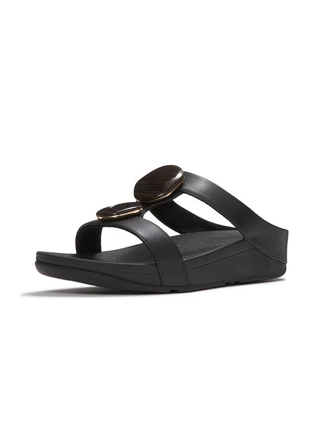 Fitflop  FINO MARBLED-STONE H-BAR SLIDES for Women | Best Price UAE