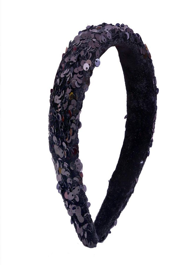 NNR_GIRLS SEQUIN HAIR BANDS_PACK OF 1 (BLACK) - Image 1