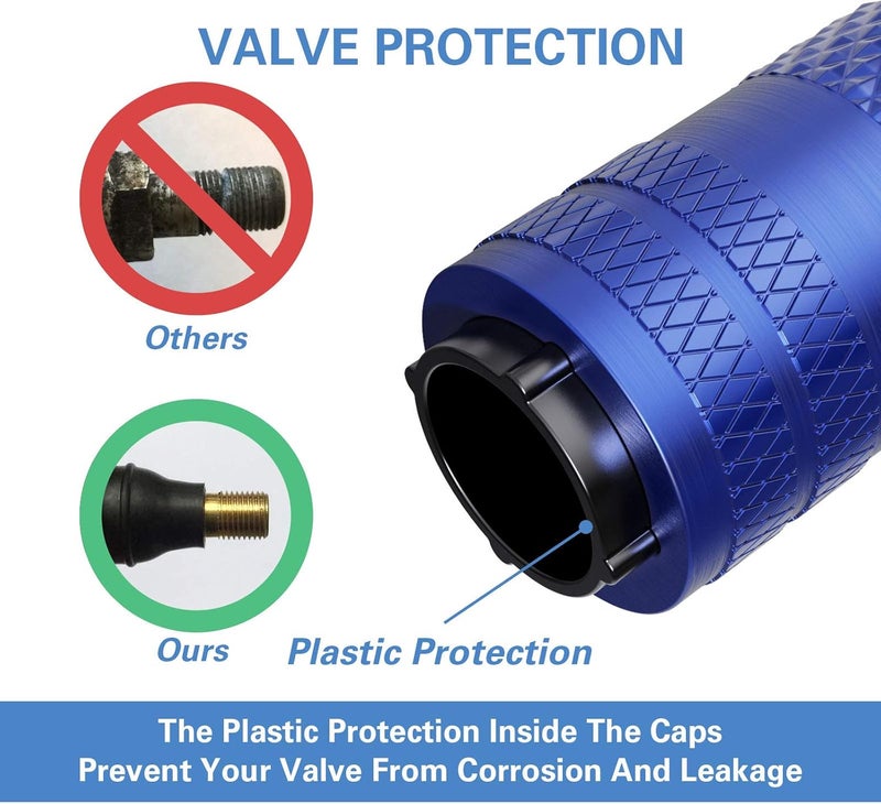 CKAuto American Flag Valve Stem Caps, Aluminum USA Tire Valve Caps, Universal Dust Proof Stem Covers for Cars, Trucks, Bikes, Motorcycles, Bicycles, Corrosion Resistant, 4 Pack(Blue) - Image 3