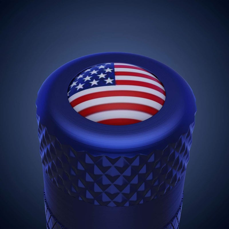 CKAuto American Flag Valve Stem Caps, Aluminum USA Tire Valve Caps, Universal Dust Proof Stem Covers for Cars, Trucks, Bikes, Motorcycles, Bicycles, Corrosion Resistant, 4 Pack(Blue) - Image 2