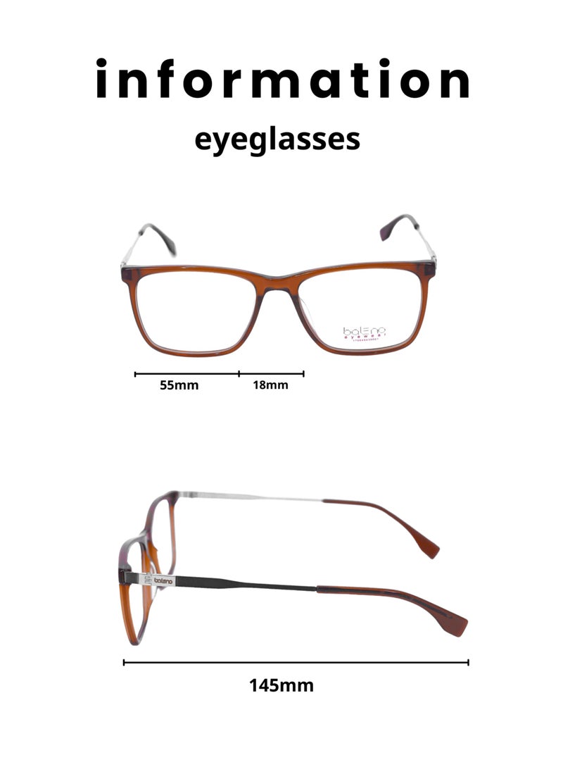 Baleno - Square Frame Eyeglasses with Premium, High-Quality Lenses - Durable & Stylish Prescription Glasses for All-Day Comfort - Image 1