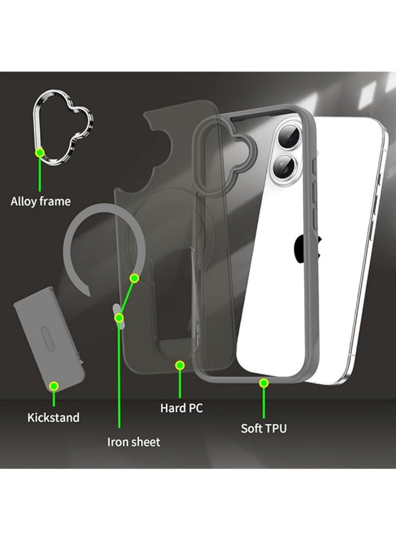 X-level iPhone 16 Case,Magsafe Back Cover【N52 Stronger Magnets】【Drop Protection】Anti-Fingerprints Anti-Scratch, Never Yellowing Slim Magnetic iPhone 16 Cover 6.1 inch Gray  - Image 2
