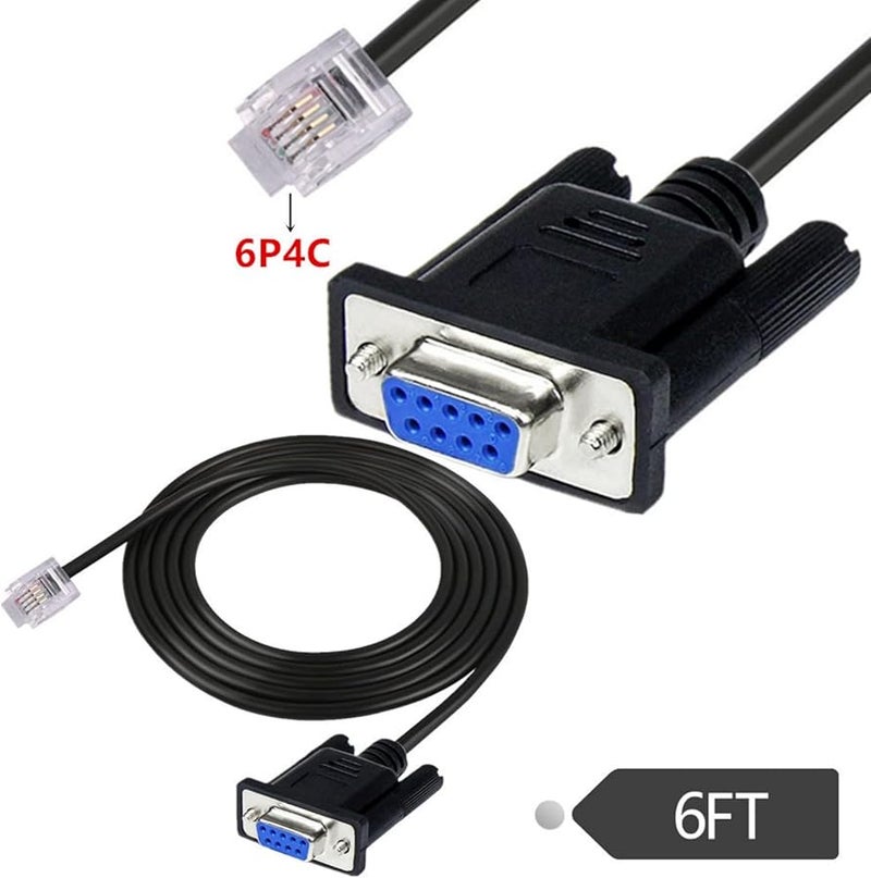 RS232 Female to RJ11 6P4C Console Cable for AP7800 AP7900 PDU Remote Management Data Center Plug and Play - Image 3
