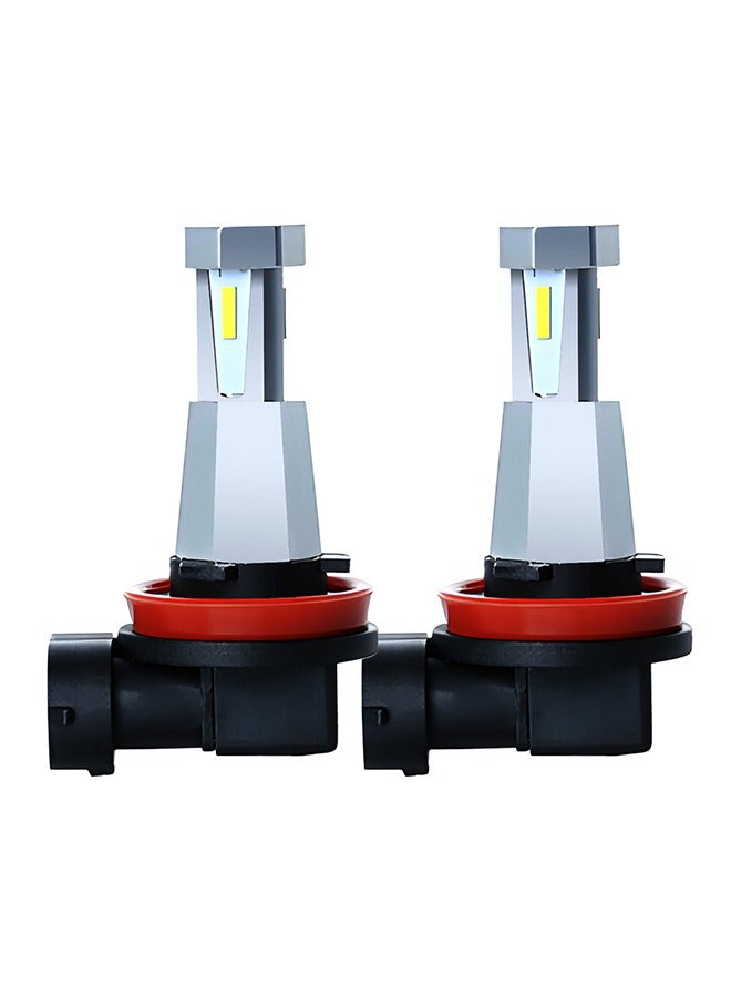 H11 ضوء الضباب مصابيح الضوء الضوء العالمي Fit ومصابيح الجبهة العمل 110W و 2000LM و 6000K بارد الأبيض و IP67 واقي من الماء حزمة من 2. - Image 1