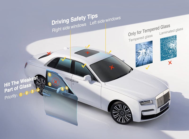 Luxtude قاطع حزام الأمان وكاسر النوافذ من لوكستود - Image 5