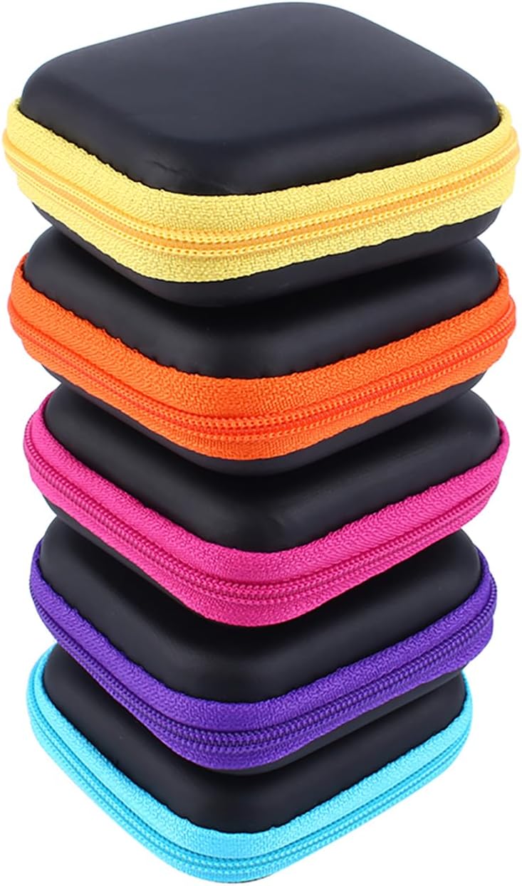Headphones Storage Pouch Hard Box Earphones Gadget Organization Bag for Square 8 * 7 * 2 USB for Holder for Holder for Organizer Anti Pressure for Organizer Bag Greeting Card Holders - Image 4