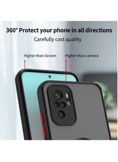 بورتوني جراب Xiaomi Redmi Note 10 Pro / Redmi Note 10 Pro Max مقاوم للصدمات مع مسند حلقي مضاد للخدش بلوري شفاف مضاد لبصمات الأصابع  - Image 2