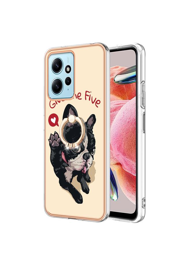 إيروريكس جراب لهاتف Xiaomi Redmi Note 12 4G مطلي بالكهرباء من الجانبين مع حامل حلقي - Image 2