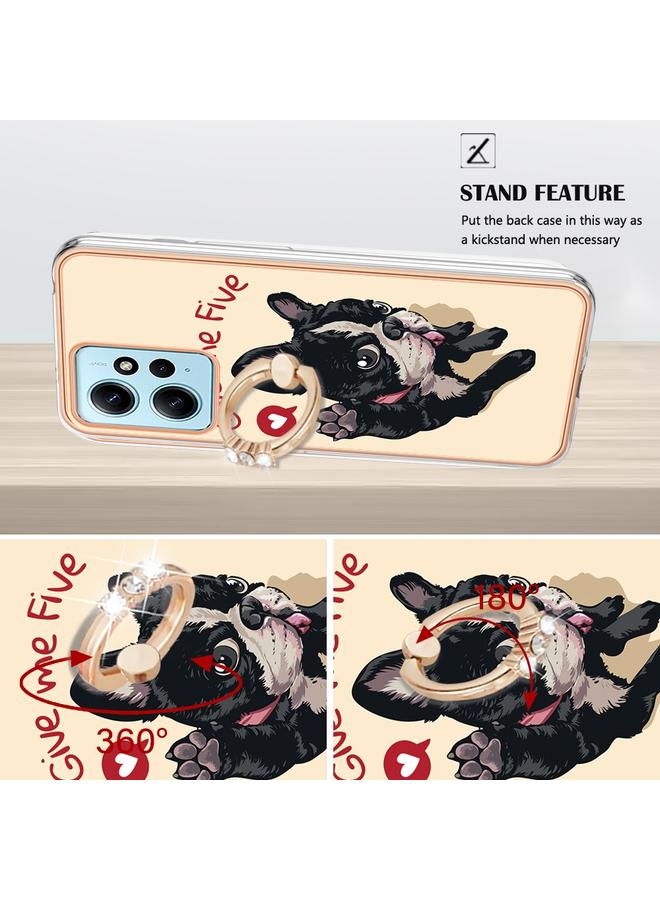 إيروريكس جراب لهاتف Xiaomi Redmi Note 12 4G مطلي بالكهرباء من الجانبين مع حامل حلقي - Image 3