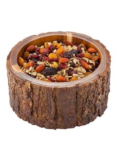 Restaurantware Restaurantware-Medium Round Acacia Wood Serving Bowl Varnished with Bark D6x3 inches, 30 Ounce 1ct Box  - Image 2