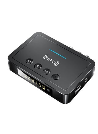 Blue Tooth 5.0 Transmitter Receiver, 3 in 1 FM Transmitter Receiver, NFC-Enabled Wireless Audio Adapter, Long Range Support 3.5mm AUX, RCA, TF Card, for TV/PC/Speaker/Headset/Car - pzsku/Z934AE13A6758F07E42F8Z/45/_/1684320065/c699989c-dfda-427a-a8d6-224b54c9b8bc