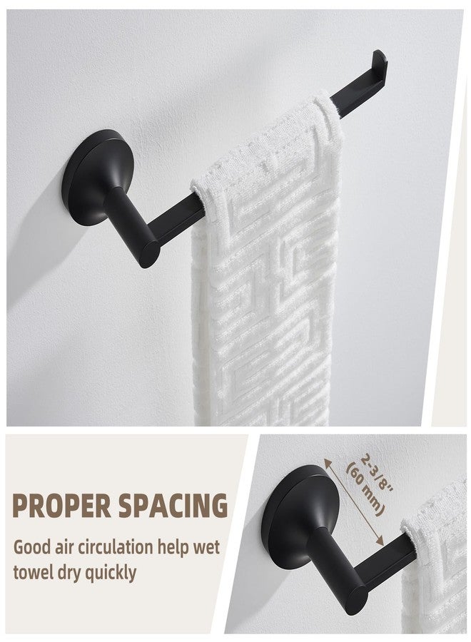 APLusee Matte Black Hand Towel Holder, SUS304 Stainless Steel Towel Holder for Bathroom, Heavy Duty Washcloth Hanger Wall Mounted - Image 5