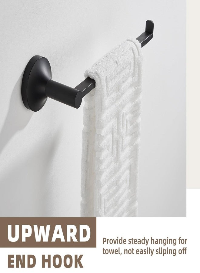APLusee Matte Black Hand Towel Holder, SUS304 Stainless Steel Towel Holder for Bathroom, Heavy Duty Washcloth Hanger Wall Mounted - Image 4