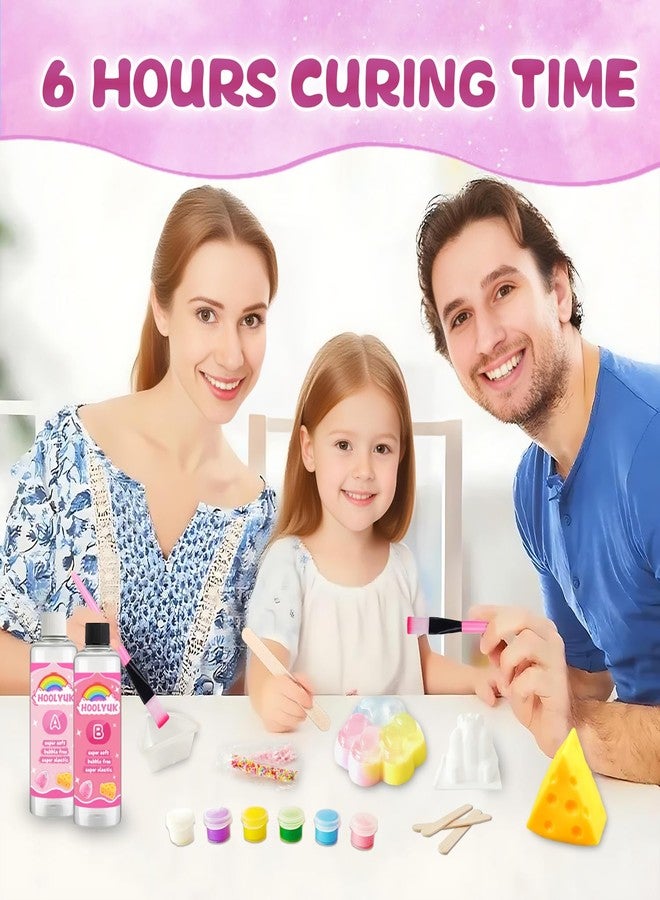HOOLYUK Taba Toy Squishy Kit, DIY Squishy Making Kit 1:1 AB Liquid Silicone, FuFu Squishy Kit with Mold - Stress Relief Entertainment Gifts for Any Occasion - Image 5