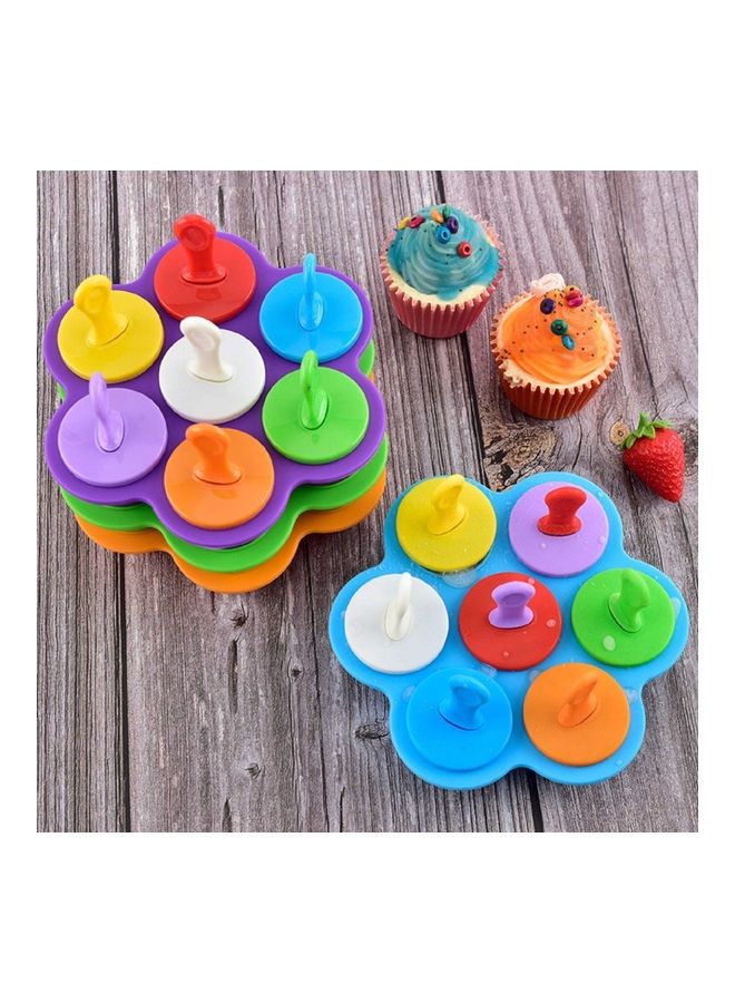 NIBEMINENT 7-Cavity Mini Silicone Popsicle Moulds Multicolour One Size - Image 5