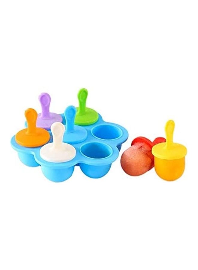 NIBEMINENT 7-Cavity Mini Silicone Popsicle Moulds Multicolour One Size - Image 1