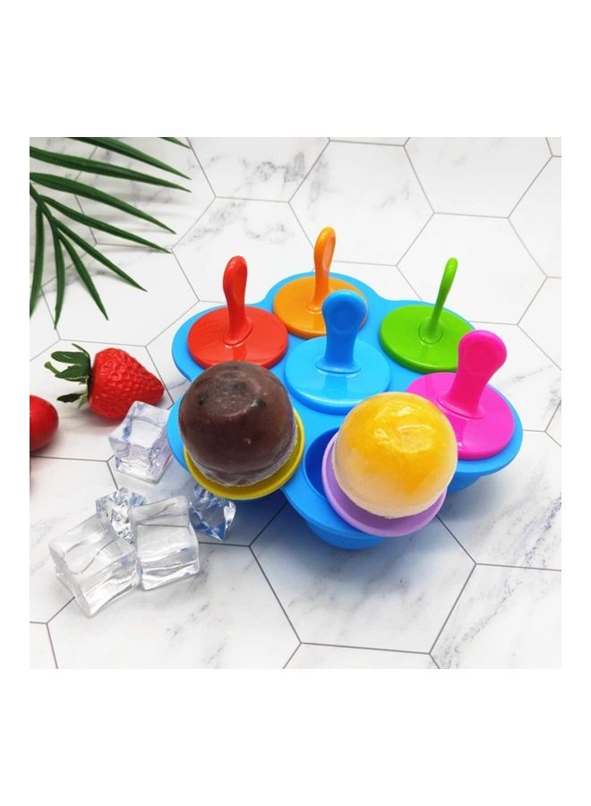NIBEMINENT 7-Cavity Mini Silicone Popsicle Moulds Multicolour One Size - Image 2