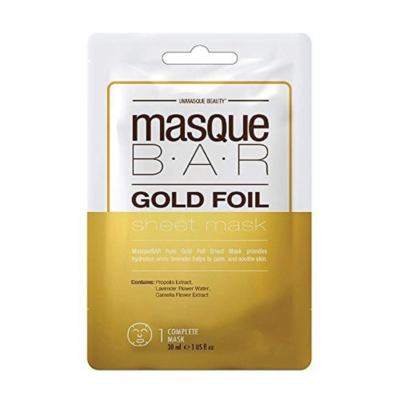 Masque Bar Gold Foil Sheet Mask  101 Fluid Ounce