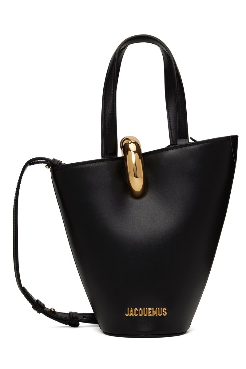 JACQUEMUS Leather petit Bambola bucket bag with crossbody strap - Image 1