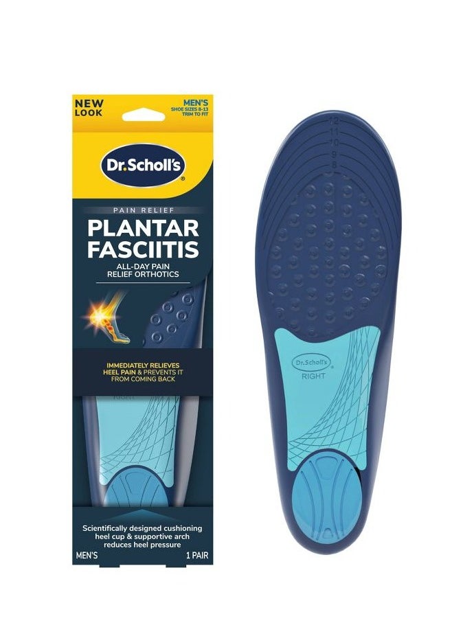 Dr. Scholl's Dr. Scholl's PLANTAR FASCIITIS Pain Relief Orthotics / Clinically Proven Relief and Prevention of Plantar Fasciitis Pain (for Men's 8-13, also available for Women's 6-10) 