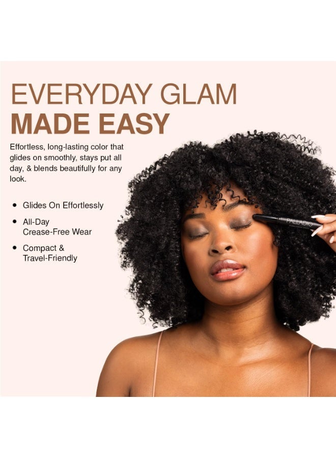 بالاديو قلم ظلال عيون مقاوم للماء مع إسفنجة دمج، طويل الأمد (شامبين شيمر) - Image 4