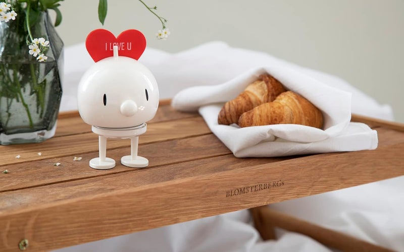 Hoptimist Love Bumble Home Decor Ornament  Scandinavian Design Plastic WMetal Spring Medium  Creates Cheerful Movement White - Image 2