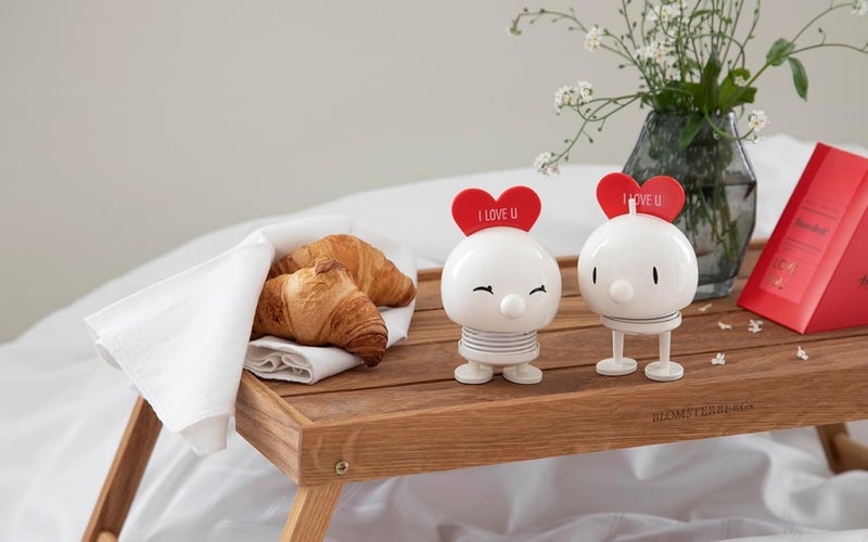 Hoptimist Love Bumble Home Decor Ornament  Scandinavian Design Plastic WMetal Spring Medium  Creates Cheerful Movement White - Image 4