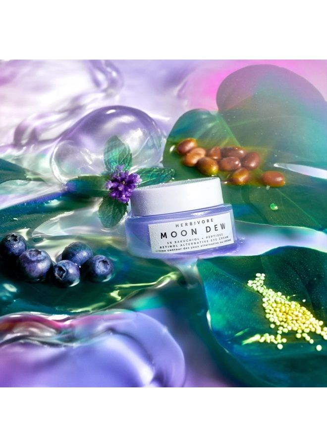 HERBIVORE Moon Dew 1% Bakuchiol + Peptides Retinol Alternative Eye Cream - Anti Aging Eye Cream Reduces Fine Lines, Wrinkles & Puffiness, Plant-based, Vegan, Cruelty-free, 15mL / 0.5 oz - Image 4