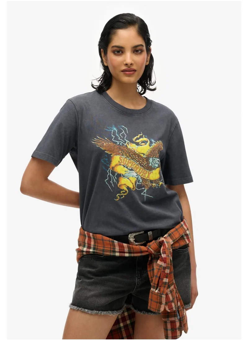 سوبر دراي Biker Rock Graphic Relaxed Tee