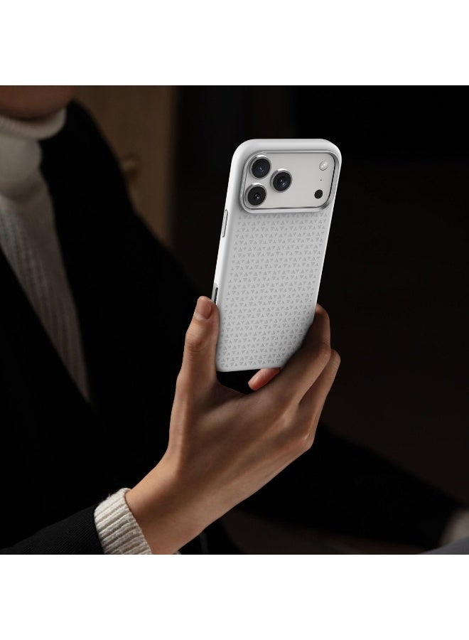 LEVELO Fiora MagSafe Liquid Silicone Case for iPhone 17 Pro Max with Pattern Design / Premium Silicone Grip / Shock-Resistant Bumper / Aluminum Alloy Frame for Camera & Buttons / Strong Magnet - Image 2