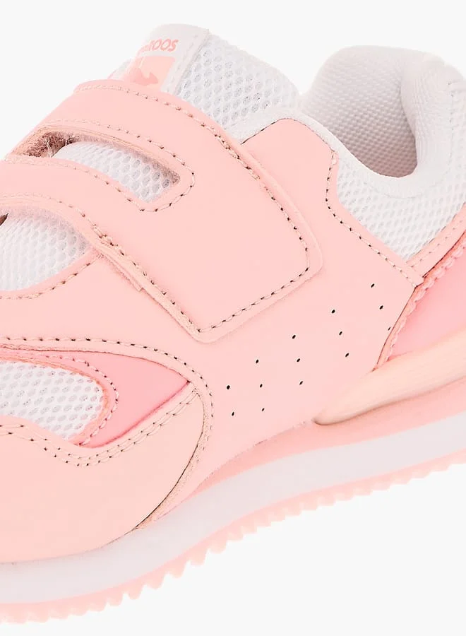 kangaROOS Girls' Logo Detail Sports Shoes with Hook and Loop Closure