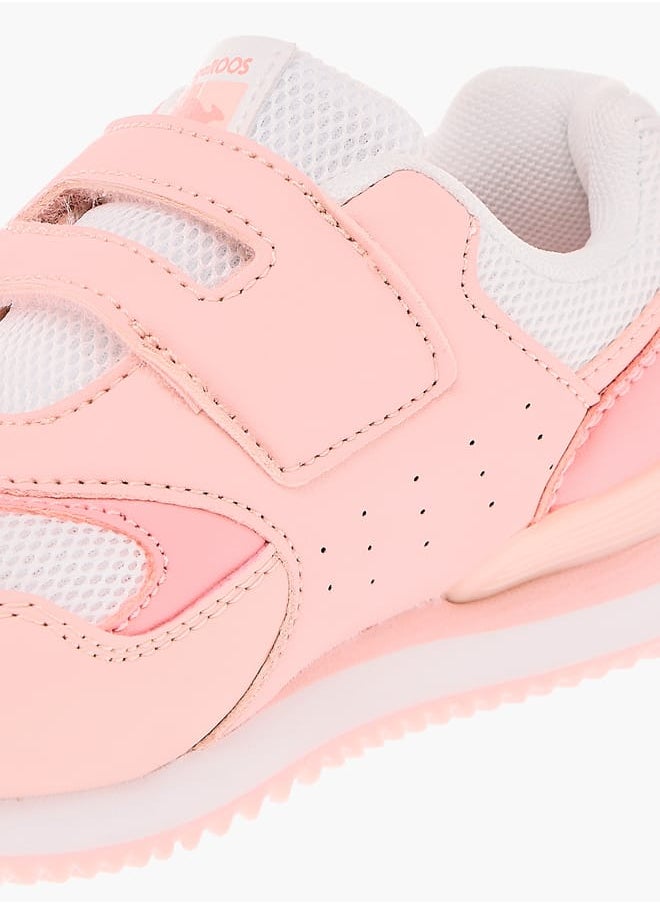 kangaROOS Girls' Logo Detail Sports Shoes with Hook and Loop Closure  - Image 4