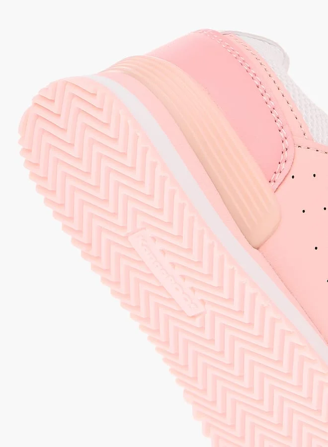 kangaROOS Girls' Logo Detail Sports Shoes with Hook and Loop Closure