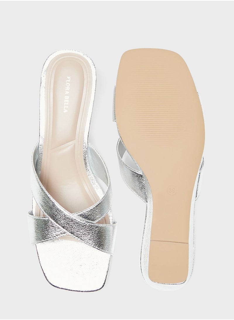 shoexpress - X Strap Wedge Sandals - Image 1