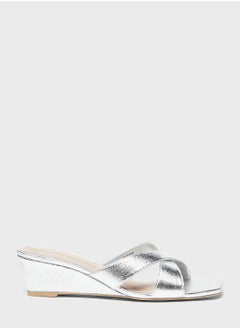 X Strap Wedge Sandals