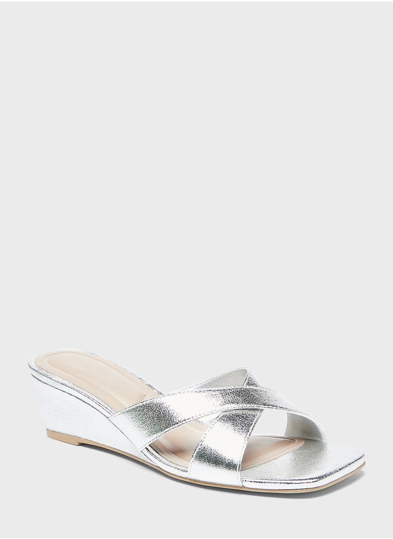 shoexpress - X Strap Wedge Sandals - Image 1
