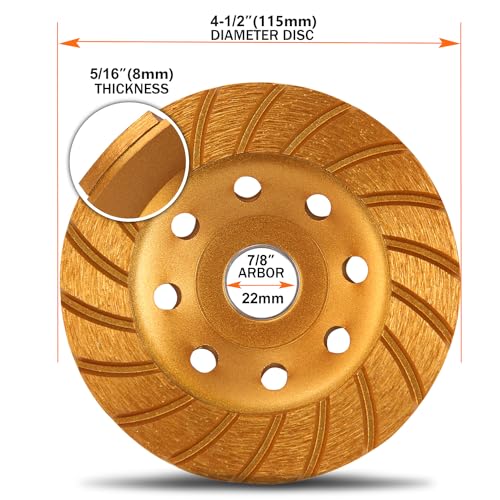 KSEIBI 644052 Super Turbo Diamond Cup Wheel 4-1/2 Inch (115 mm) - Image 5