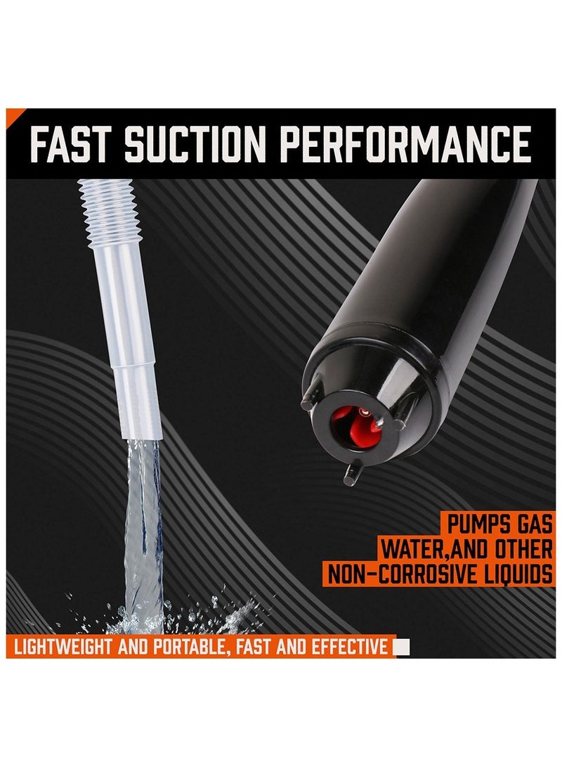 Siphon Pump for Fuel & Water Transfer – High-Flow Hand Pump for Gas, Diesel, Oil & Liquid, Quick Manual Transfer Tool for Home, Garage & Car Use